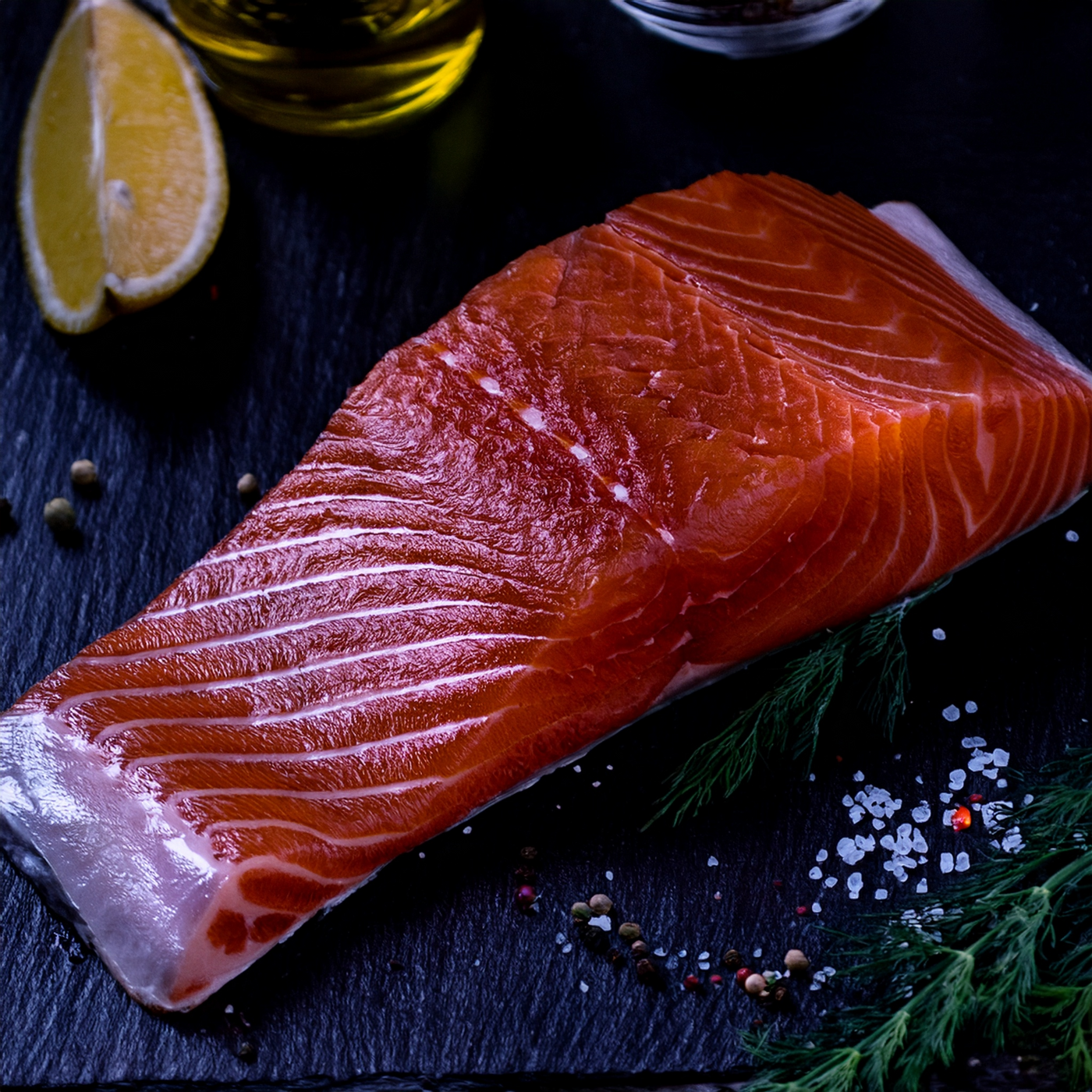 Wildlachs ohne Haut