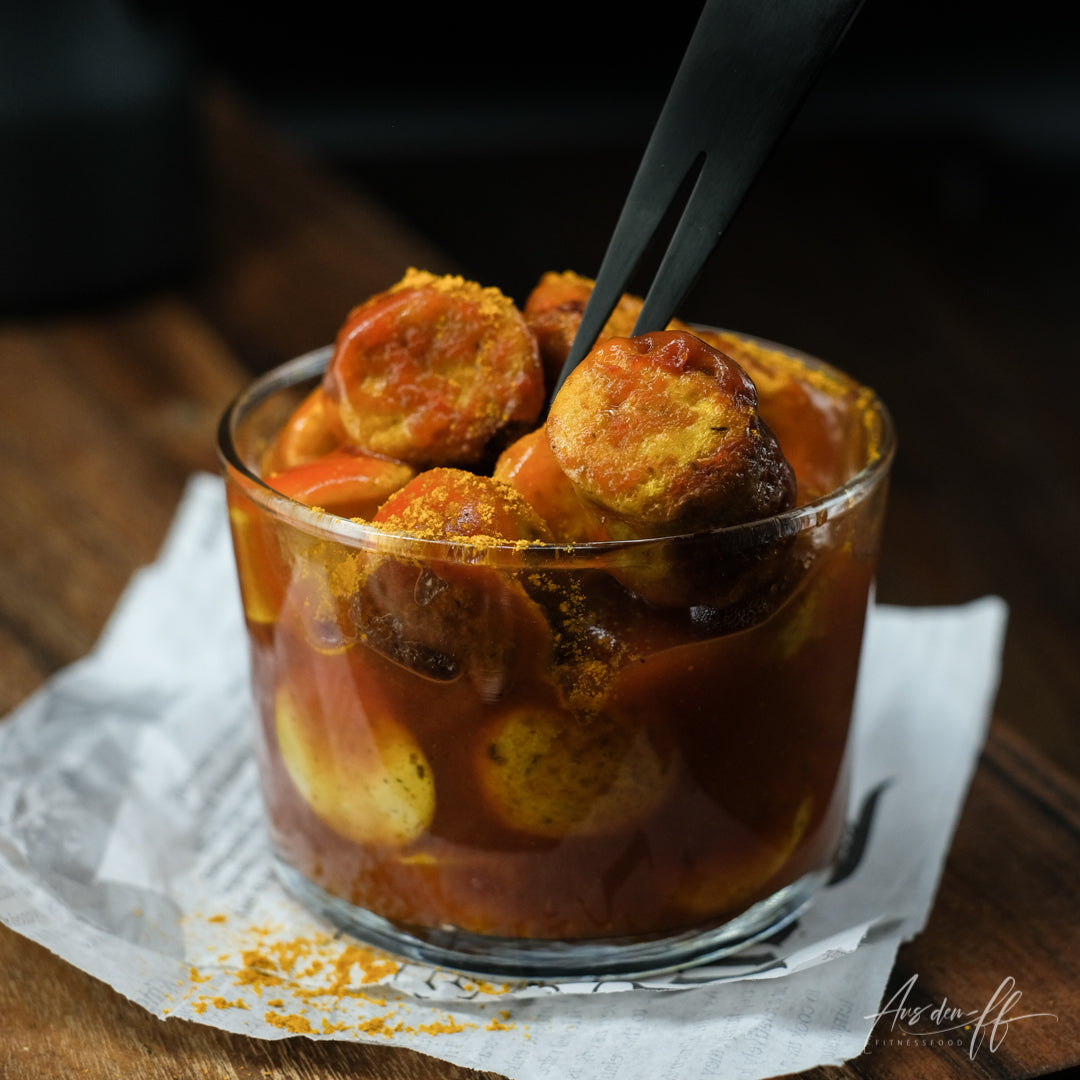 Protein-Currywurst